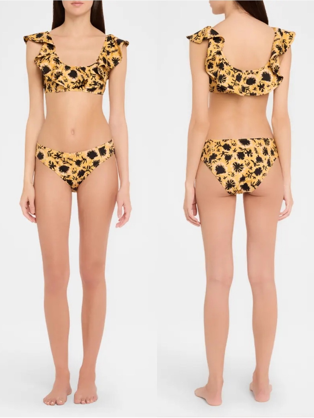 Ulla Johnson Azores Ruffled Bikini Top (Zinnia)